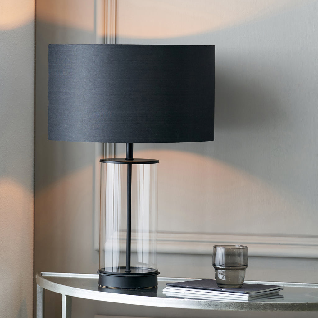 Black fashion glass table lamp