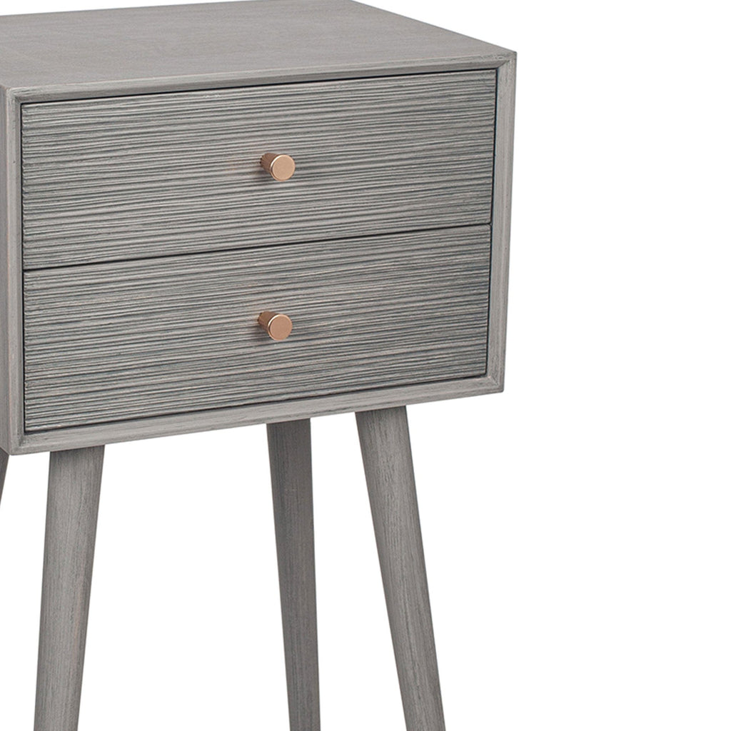 Grey pine bedside deals table