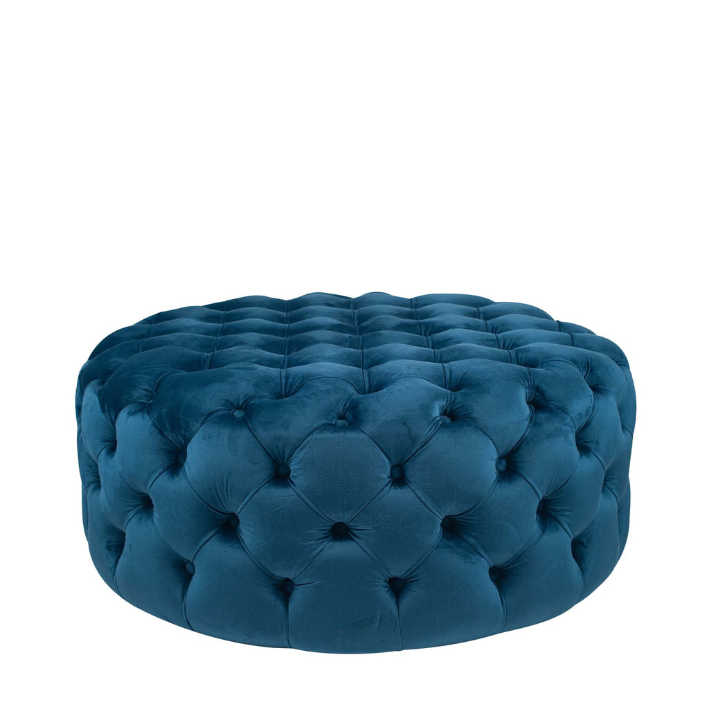 Round deals tufted pouf