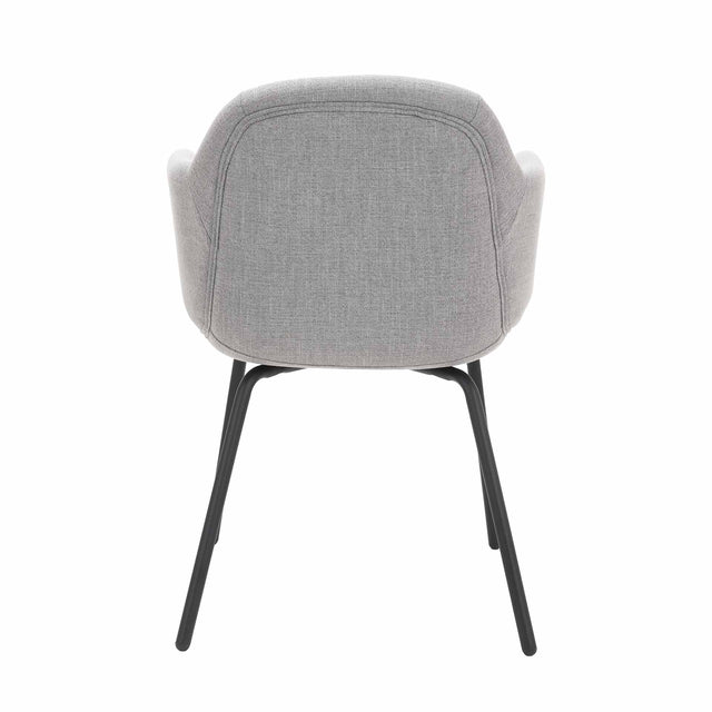 Alva Grey Linen Carver Dining Chair