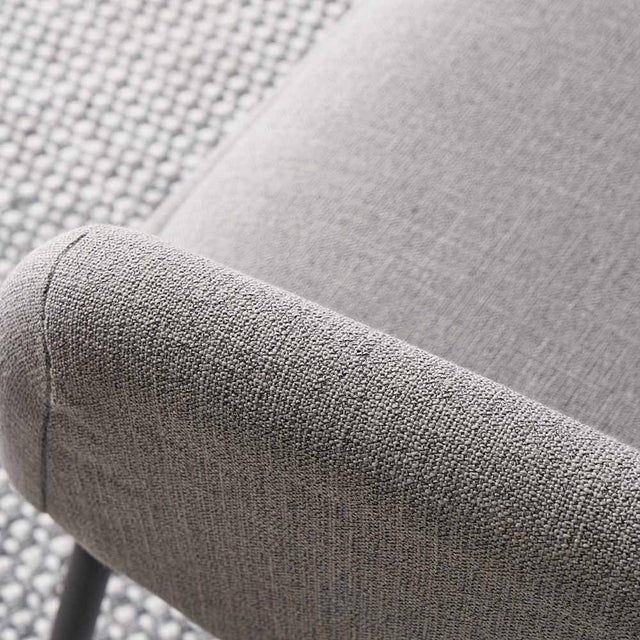 Alva Grey Linen Carver Dining Chair