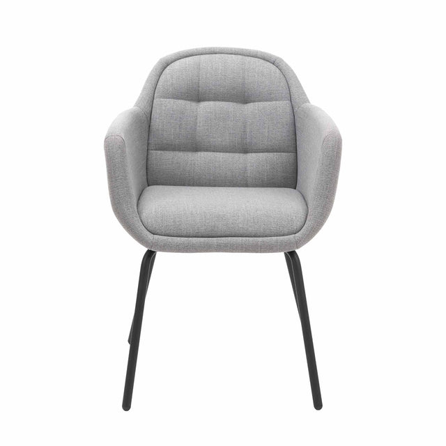 Alva Grey Linen Carver Dining Chair