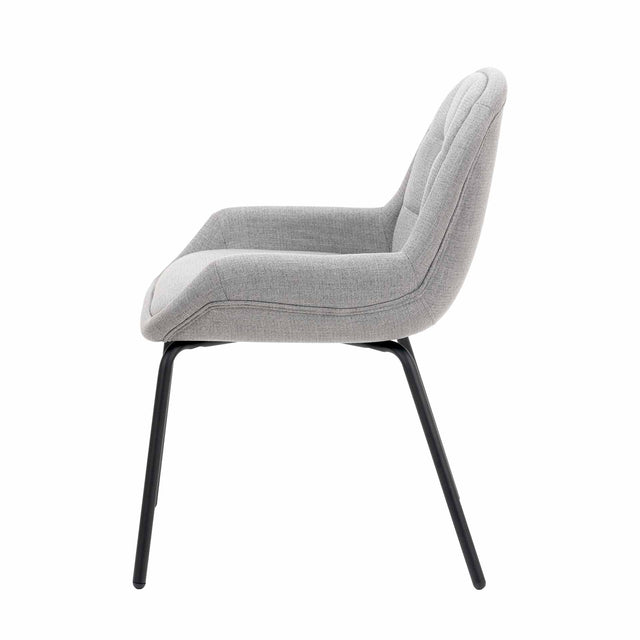 Alva Grey Linen Dining Chair