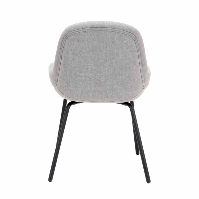 Alva Grey Linen Dining Chair