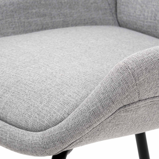 Alva Grey Linen Dining Chair