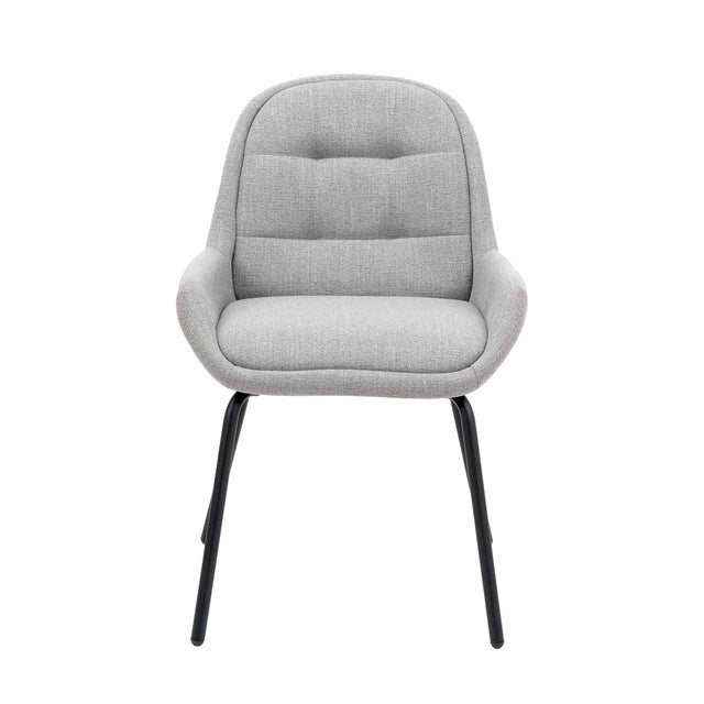 Alva Grey Linen Dining Chair