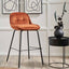 Alva Cinnamon Velvet Bar Stool