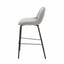 Alva Grey Linen Bar Stool