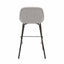 Alva Grey Linen Bar Stool