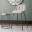 Alva Grey Linen Bar Stool