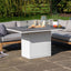 Cosiloft Relaxed White and Grey Fire Pit Dining Table