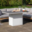 Cosiloft Relaxed White and Grey Fire Pit Dining Table