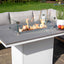 Cosiloft Relaxed White and Grey Fire Pit Dining Table