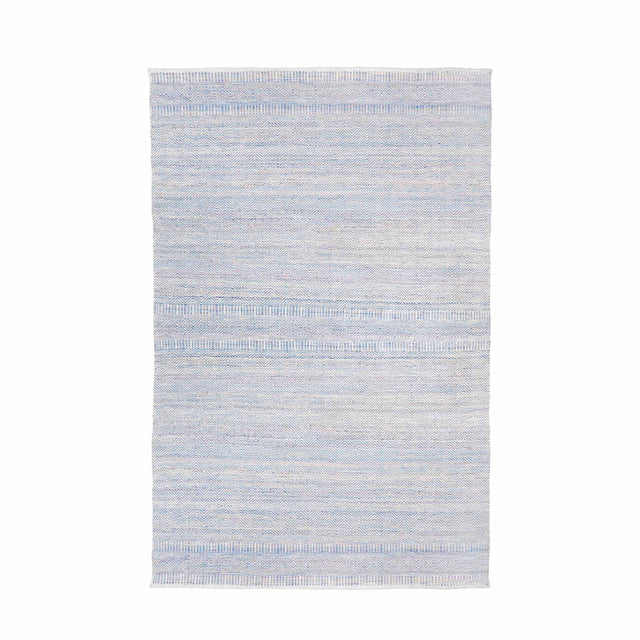 Indoor Outdoor Recycled Aqua Blue Inca Design Rug