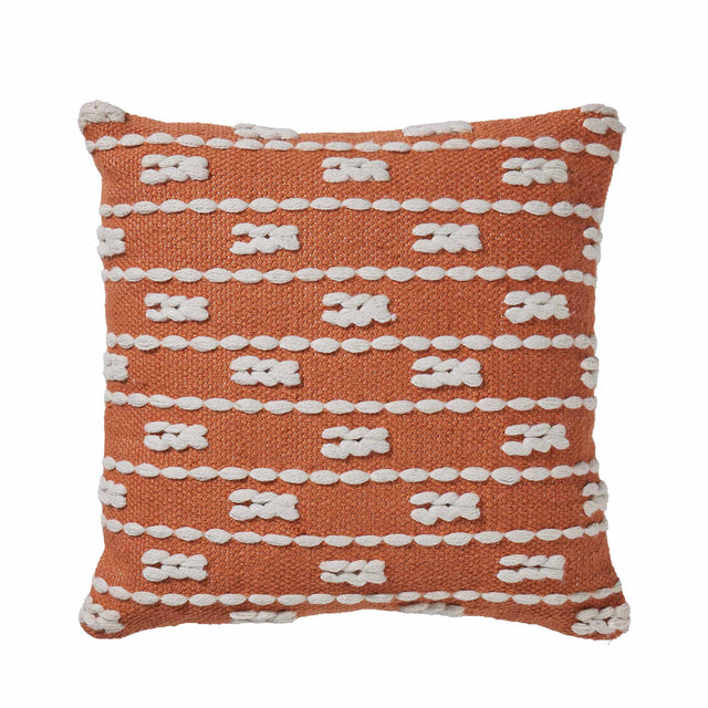 Indoor Outdoor Recycled Terracotta  Braid Design Scatter Cushion
