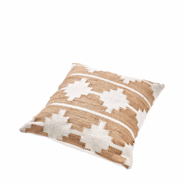 Indoor Outdoor Recycled Taupe Moroccan Design Scatter Cushion