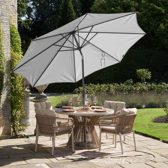 Platinum Riva Luna Grey 3m Round Parasol