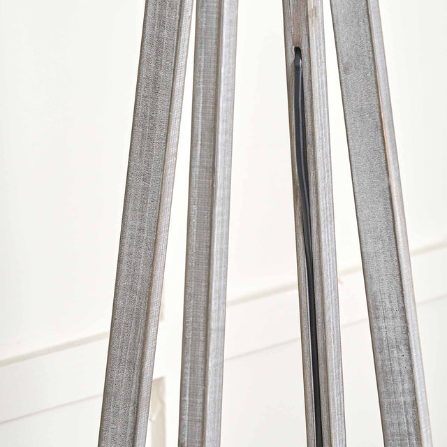 Margate Grey Wash Wood Floor Lamp Base