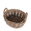 Temba Grey Kubu Oval Baskets S/2