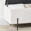 Capizzi White Boucle Storage Bench