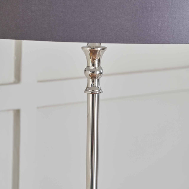 Caesar Slim Silver Floor Lamp Base