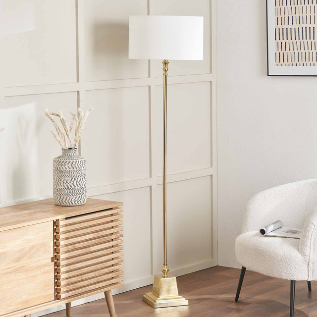 Caesar Slim Gold Floor Lamp Base