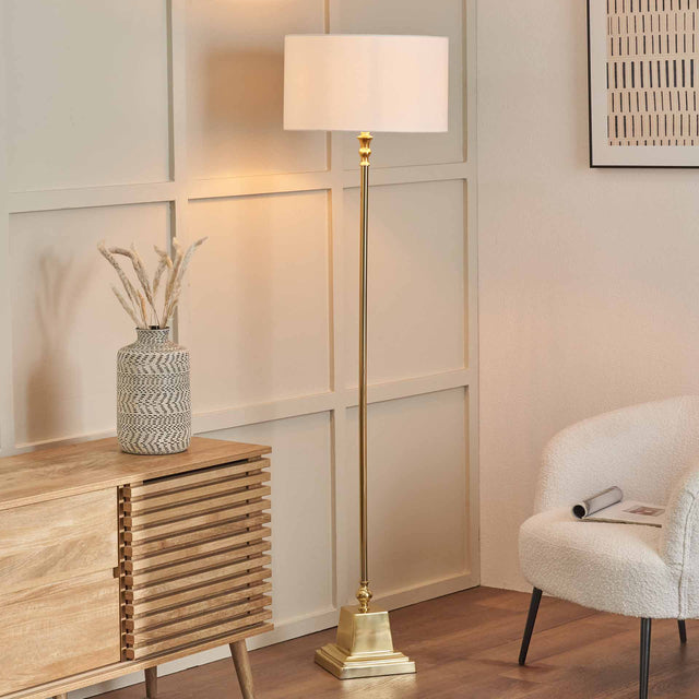 Caesar Slim Gold Floor Lamp Base