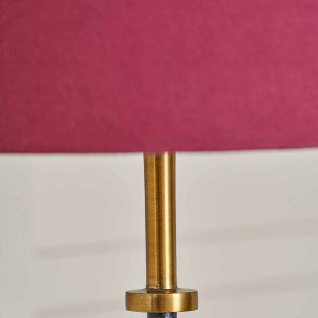 Jacques Black and Antique Brass Floor Lamp Base