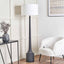 Novato Black Wood Floor Lamp Base