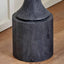 Novato Black Wood Floor Lamp Base