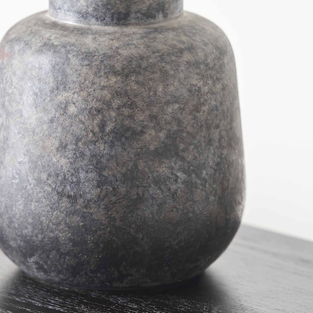 Lois Textured Volcanic Effect Grey Stoneware Vase