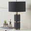 Sebastian Black and Brass Textured Table Lamp Base