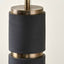 Sebastian Black and Brass Textured Table Lamp Base