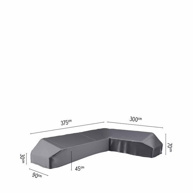 Outdoor Platform Aerocover Left Hand 375 x 300 x 90 x H30/45/70cm High