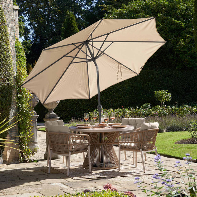 Platinum Riva 3m Round Champagne Parasol