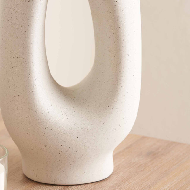 Aila Natural Tall Elipse Ceramic Table Lamp