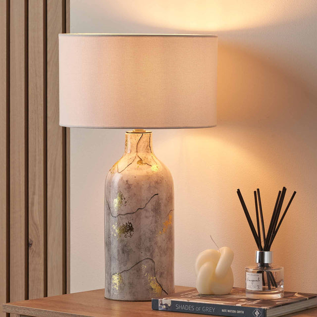 Lilah Marble Effect Stoneware Table Lamp Base | Ruma