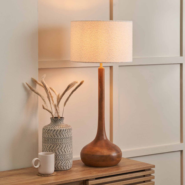 Baxley Oiled Wood Table Lamp Base