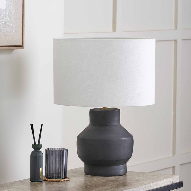 Lana Black Terracotta Table Lamp Base