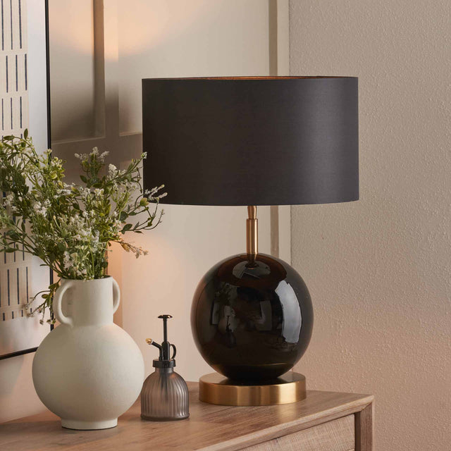 Sansa Black Enamel Table Lamp Base