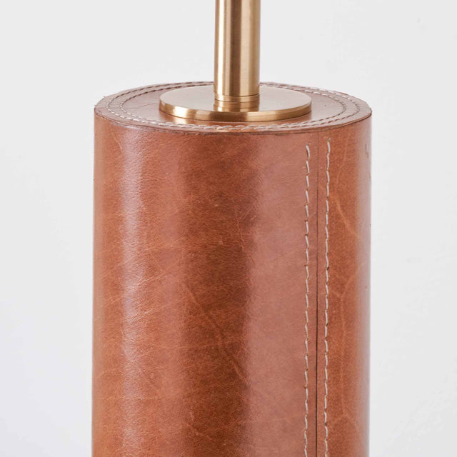 Idris Tan Leather Table Lamp Base