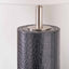 Idris Black Leather Table Lamp Base