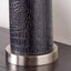 Idris Black Leather Table Lamp Base