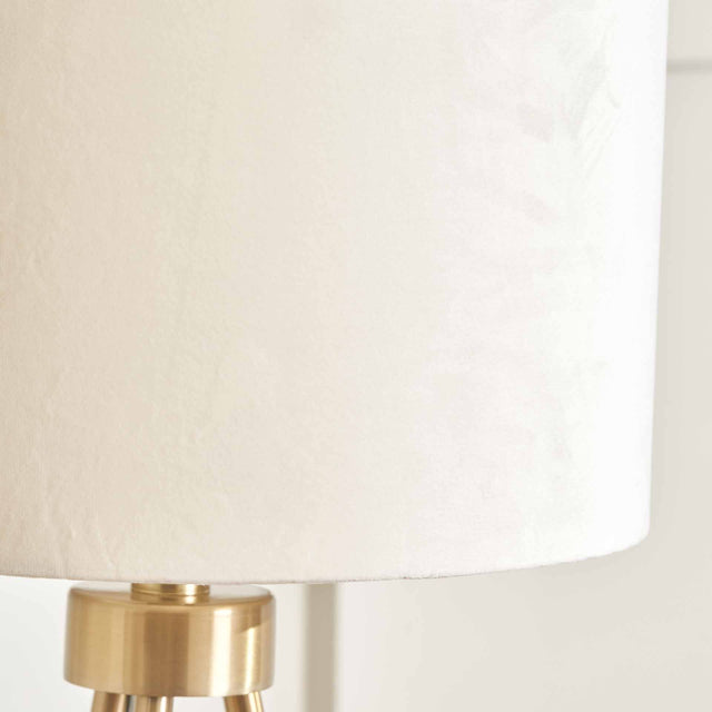 Vitti Brushed Brass Tripod Table Lamp