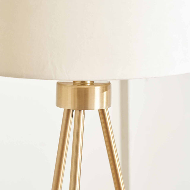 Vitti Brushed Brass Tripod Table Lamp