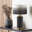 Jace Black Fluted Ceramic Table Lamp