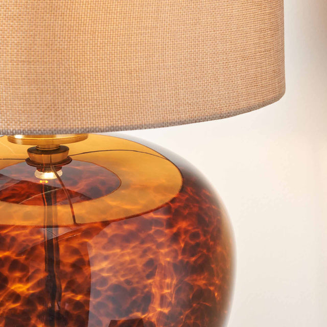 Levi Tortoiseshell Glass Table Lamp