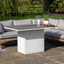 Cosiloft Relaxed White and Grey Fire Pit Dining Table