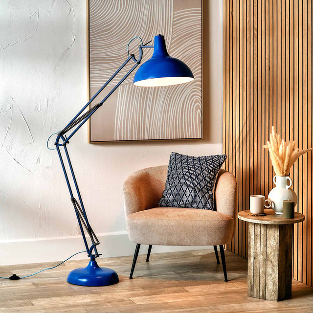 Designers Guild Tortona Cobalt Blue Task Floor Lamp