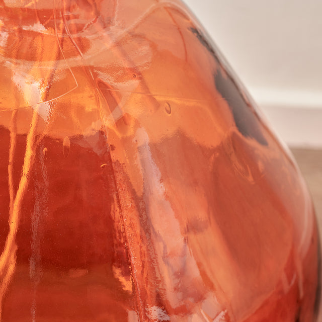 Lucia Orange Organic Shaped Recycled Glass Vase